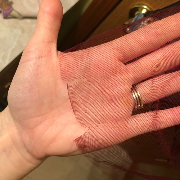 Adorable Girls size 10 Burgundy Plaid Tulle Dress - Picture 6 of 6